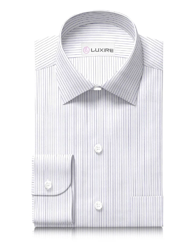 Luxire Presto: Monti Blue Pin Stripes Twill Shirt