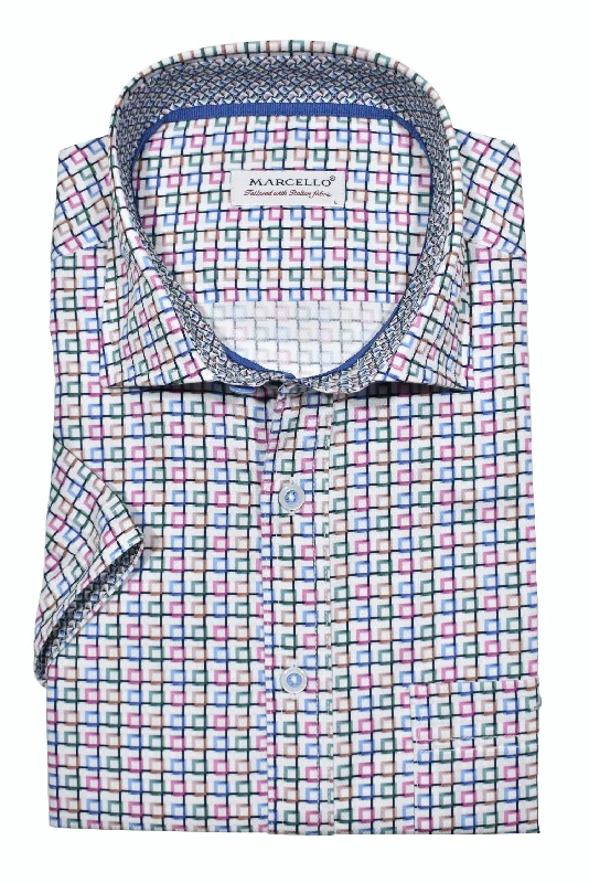 W784S Colored Geometric Check SS