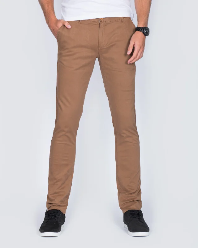 Ed Baxter Slim Fit Tall Chinos (bronze)